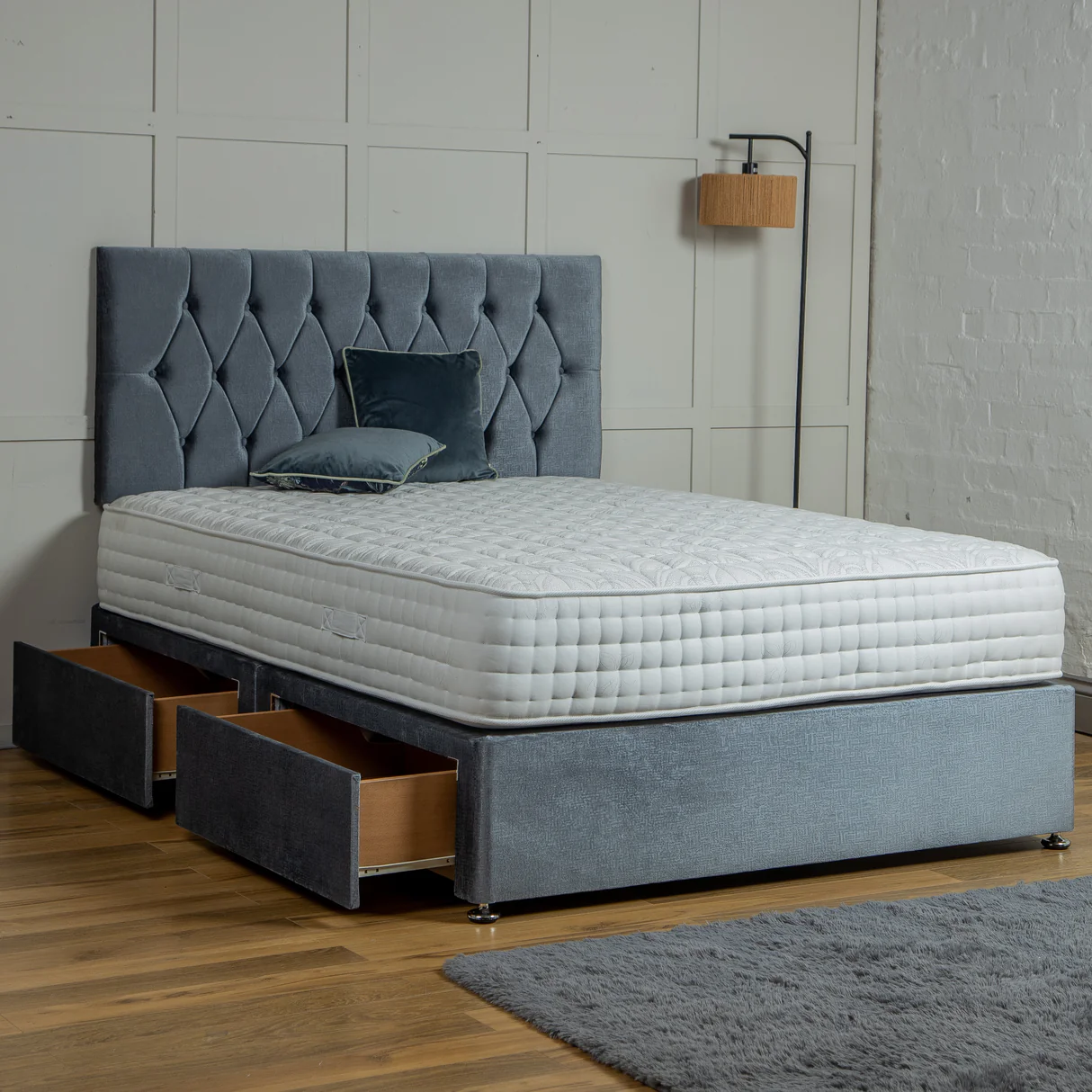 Santorini Divan Bed Set with Headboard UK